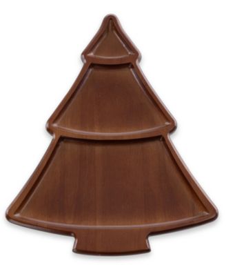 Christmas Tree Serving Tray with Gourmet Gift Pack, 3 Piece