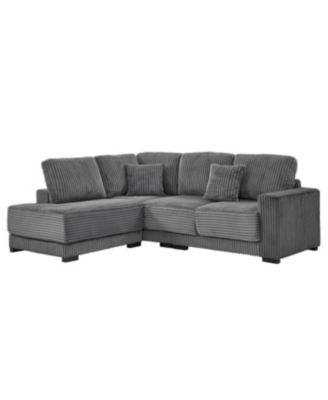 Streamdale 93" L-Shaped Sectional Sofa with Reversible Chaise Lounge (Grey