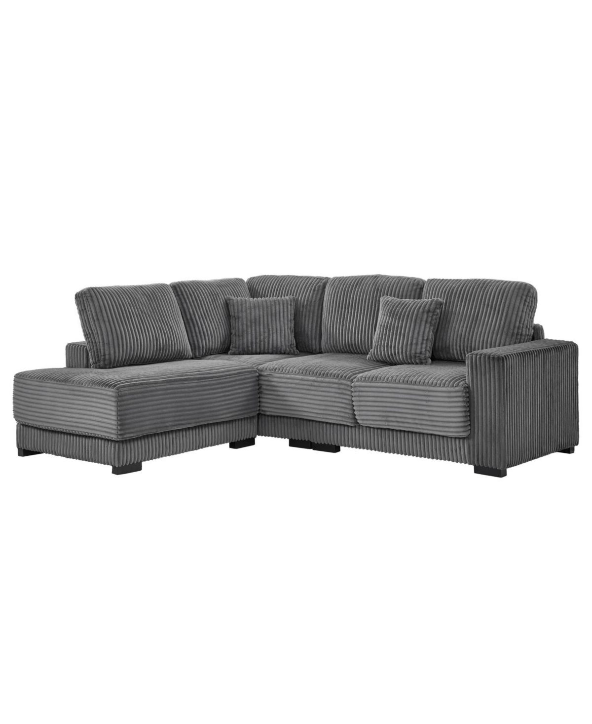 Streamdale Furniture Streamdale 93" L-Shaped Sectional Sofa with Reversible Chaise Lounge (Grey