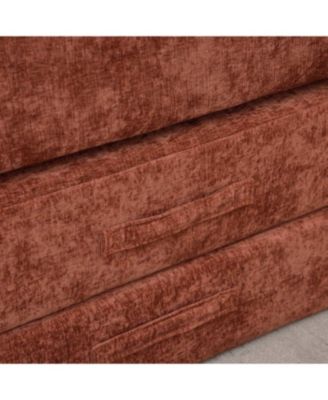 Comfy Convertible Folding Mattress Couch, Floor Sofa Bed - Orange