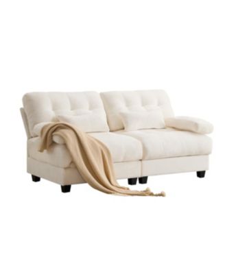 Streamdale 67" Loveseat - Adjustable Backrest, 350lb Capacity, Chenille Fabric, 2 Pillows