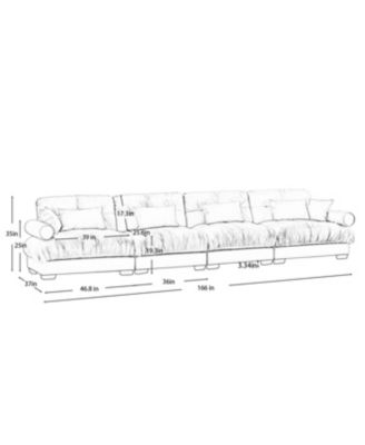 Streamdale Super Comfort Oversized Modular Velvet Sectional Sofa Couch with Armrests