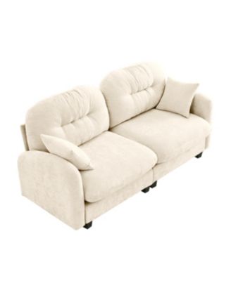 Streamdale Loveseat Cloud Chenille Sectional Couch, Tufted, Ergonomic, Easy Install, Beige