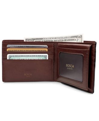Men's Dolce Credit Wallet with I.D. Passcase, Dark Brown