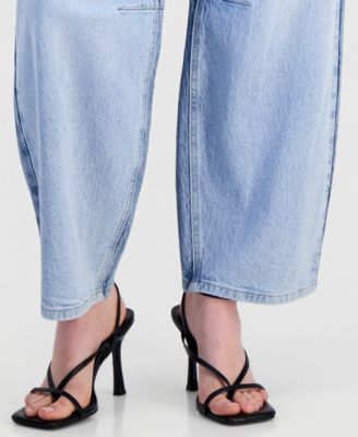 Women's High-Rise Barrel-Leg Jeans, Macy's Exclusive