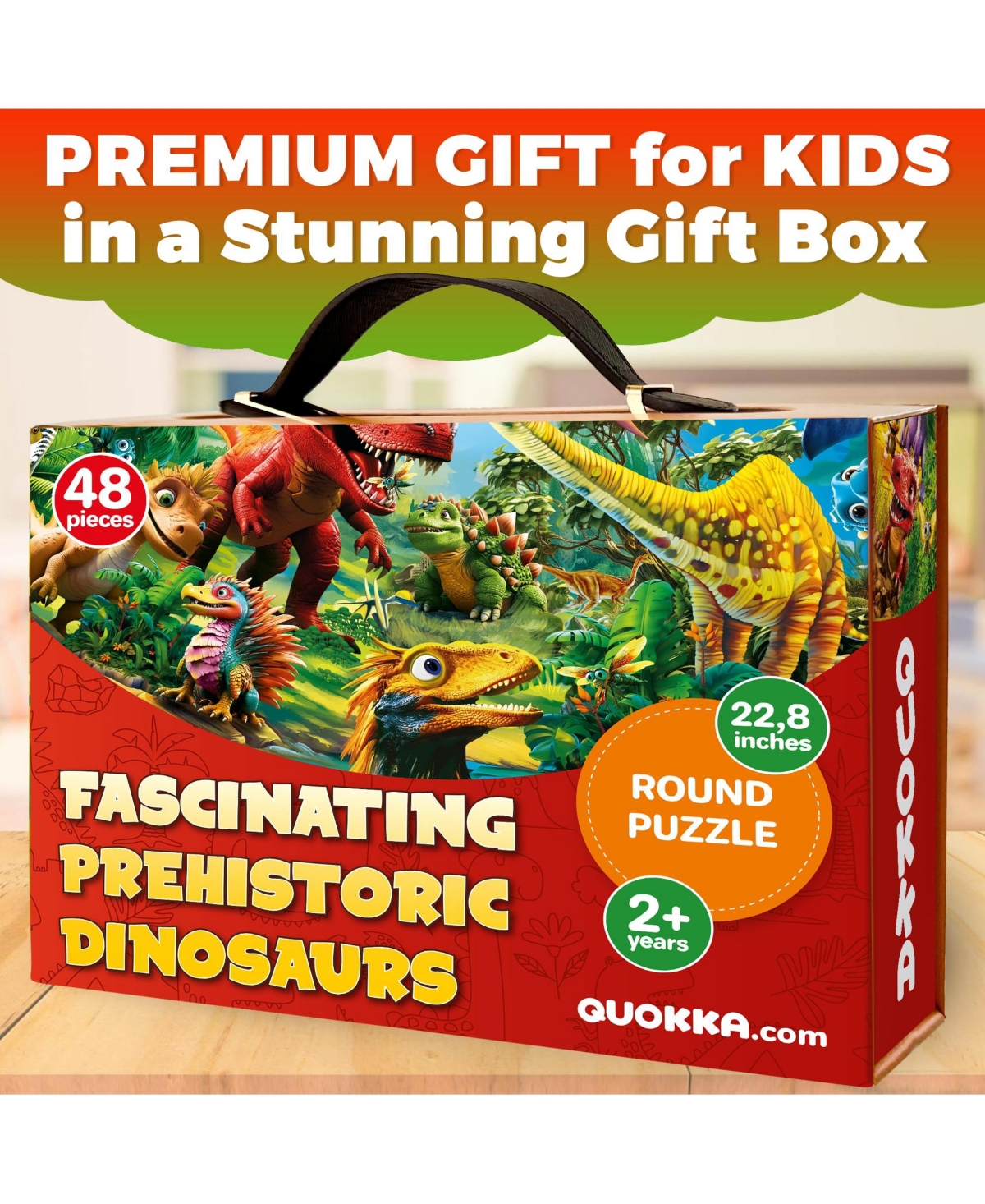 Quokka 48 Piece Round Puzzles Large Giant Educational - Animal Activity Game Toy for Boys and Girls