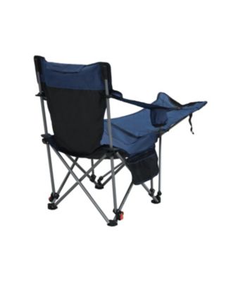 Streamdale Outdoor Camping Chairs Folding Portable Adjustable Reclining Chair Dark Blue