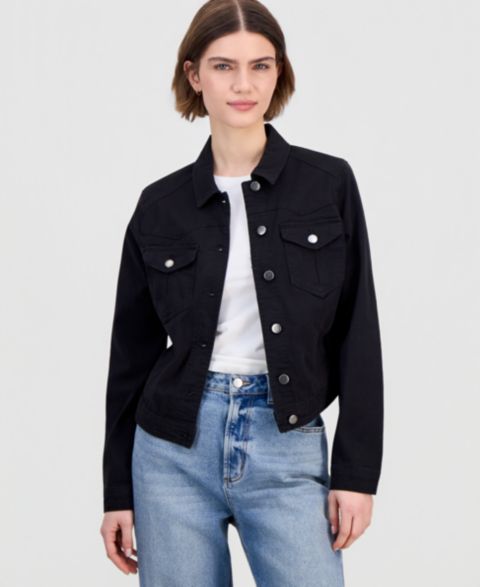 Женские куртки Tinseltown Juniors' Black Denim Jacket