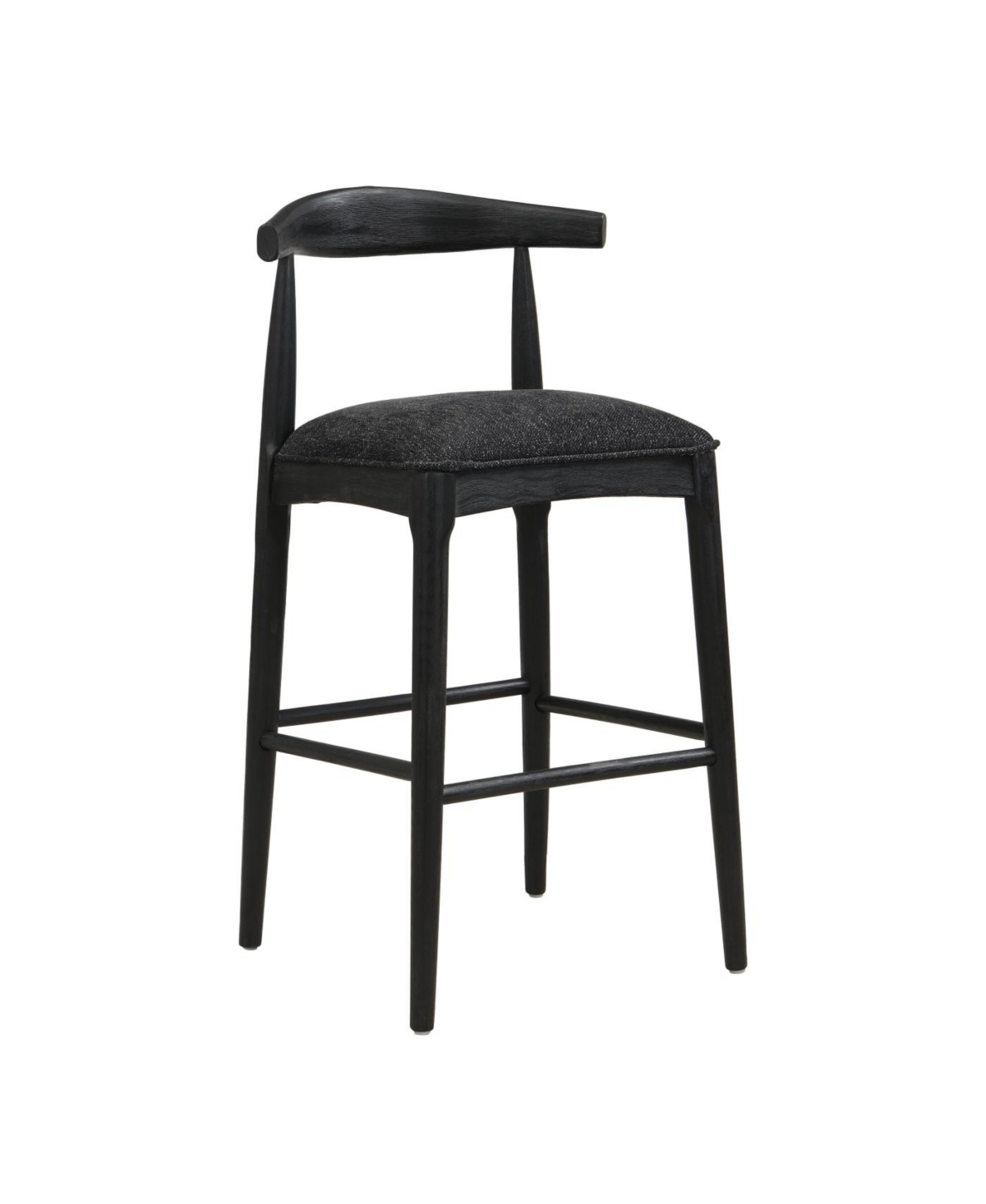 Streamdale Furniture Streamdale Stylish Upholstered Mid-Century Bar Stool with Rubberwood Frame