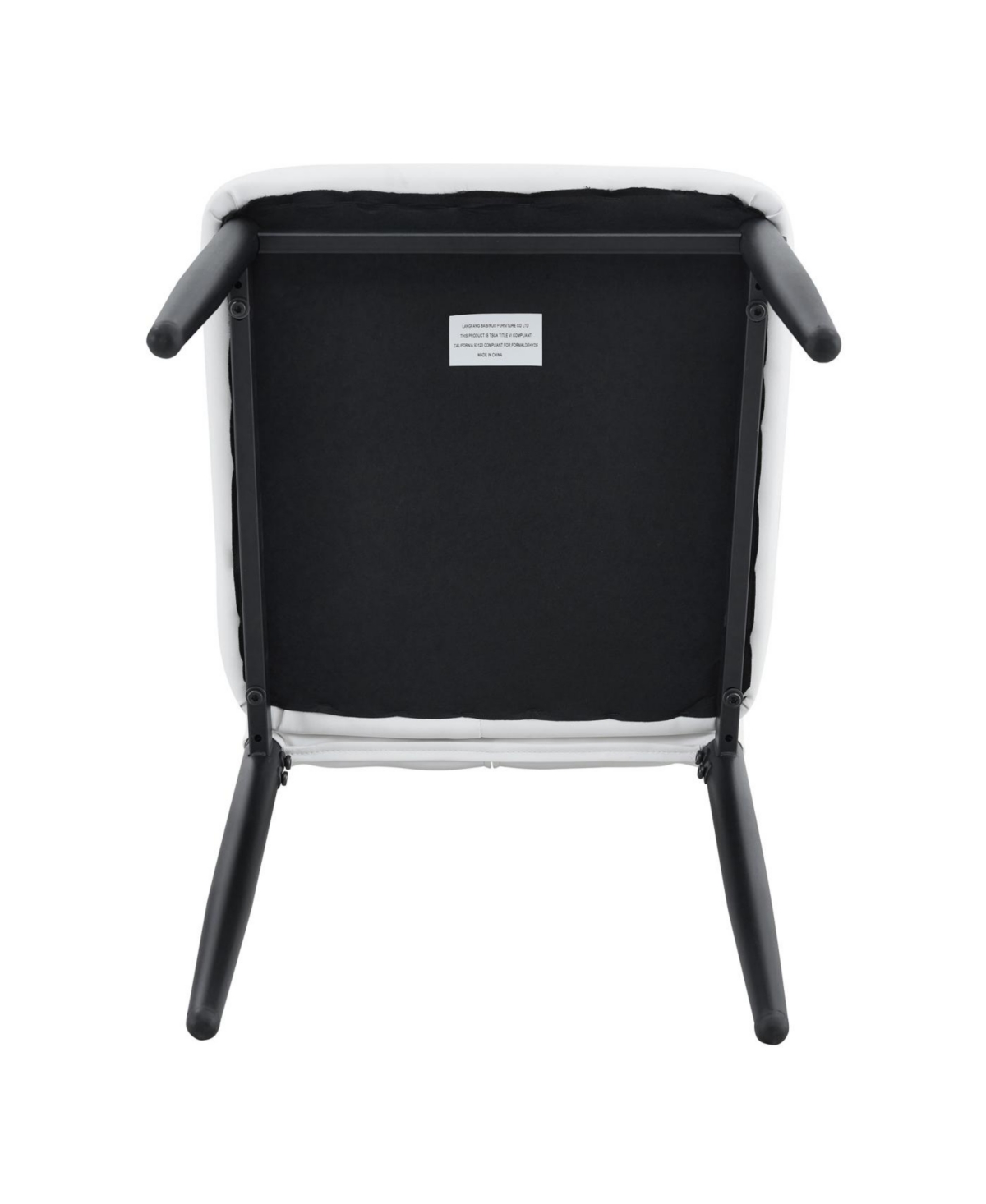 Streamdale Set of 4 Black & White Dining Chairs, Ergonomic Pu Backrest