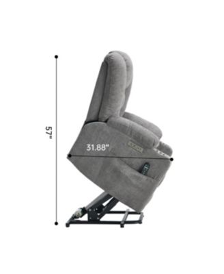 Streamdale Power Lift Recliner Chair with Massage, Heat, USB/Type C Ports, Light Grey