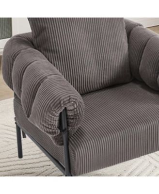 Streamdale Modern decorative chair with gold legs for living room, dressing area, office.