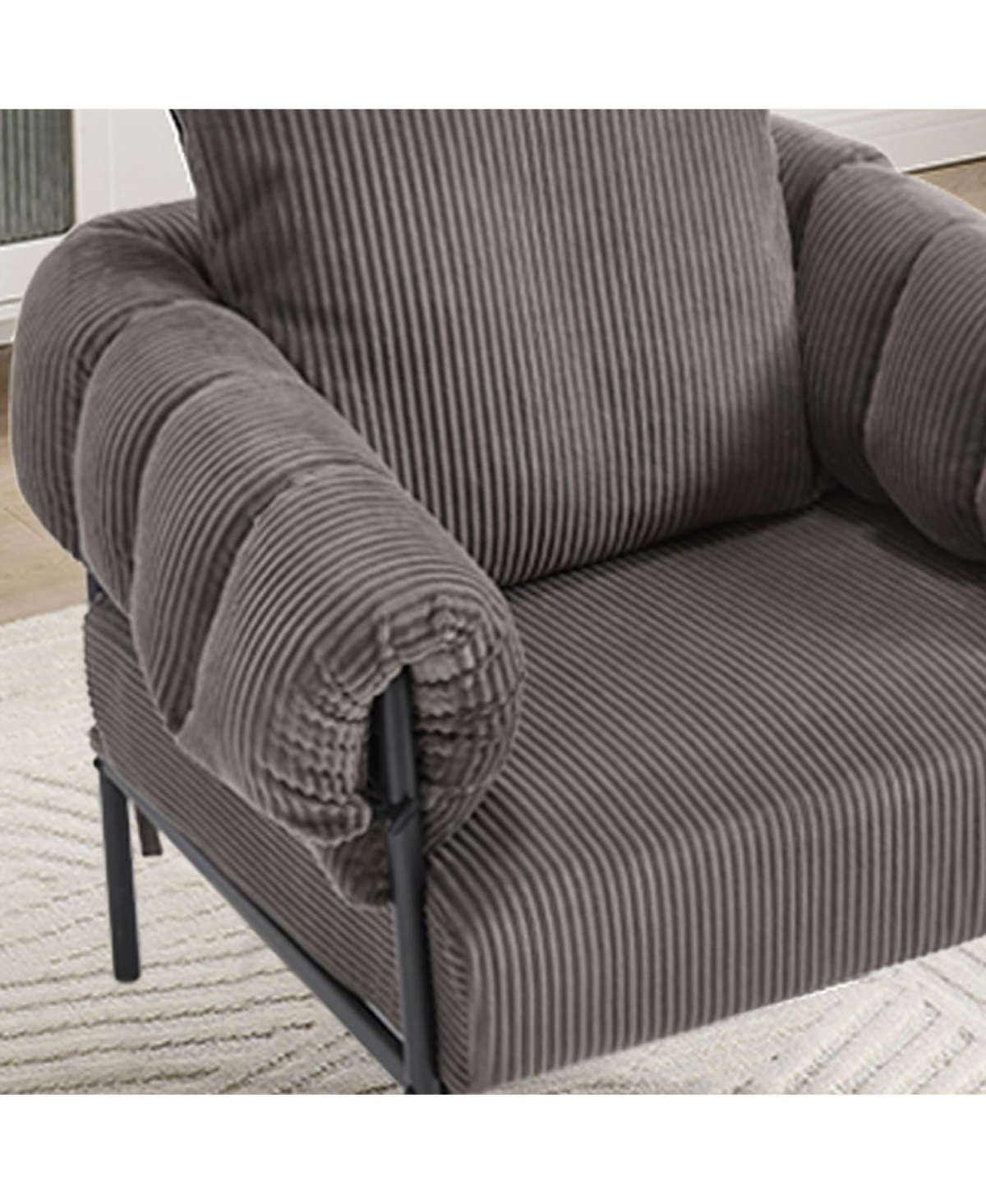 Streamdale Modern decorative chair with gold legs for living room, dressing area, office.