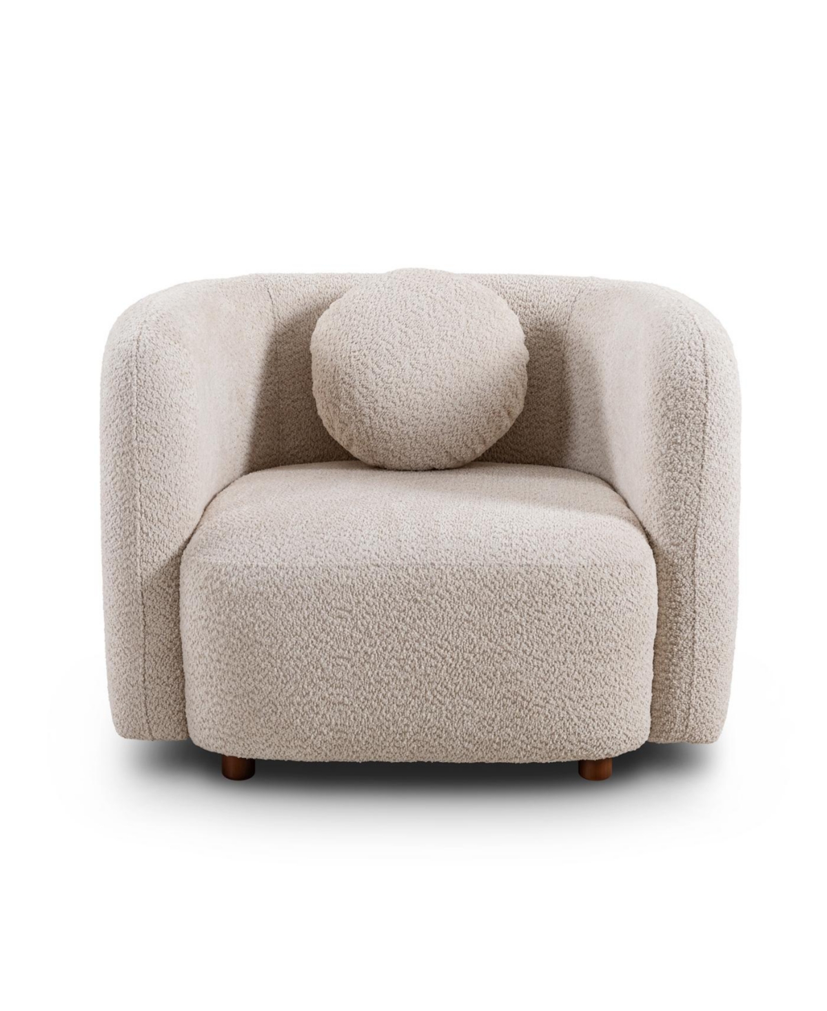 Streamdale Accent Square Sofa Chair, Boucle Fabric Upholstered Single Cloud Couch Chair