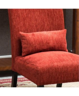 Streamdale Pisano Contemporary Chenille Fabric Armless Chair with Pillow, Red
