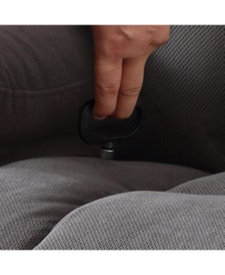 Heated Grey Swinging Recliner Massage Sofa with USB & Cup Holders