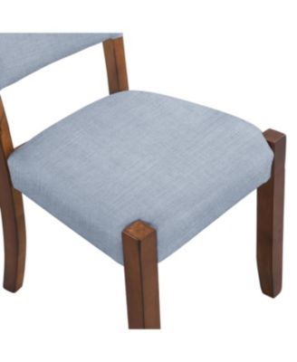 5-Piece Faux Marble Dining Table Set for 4 with Upholstered Chairs, Gray