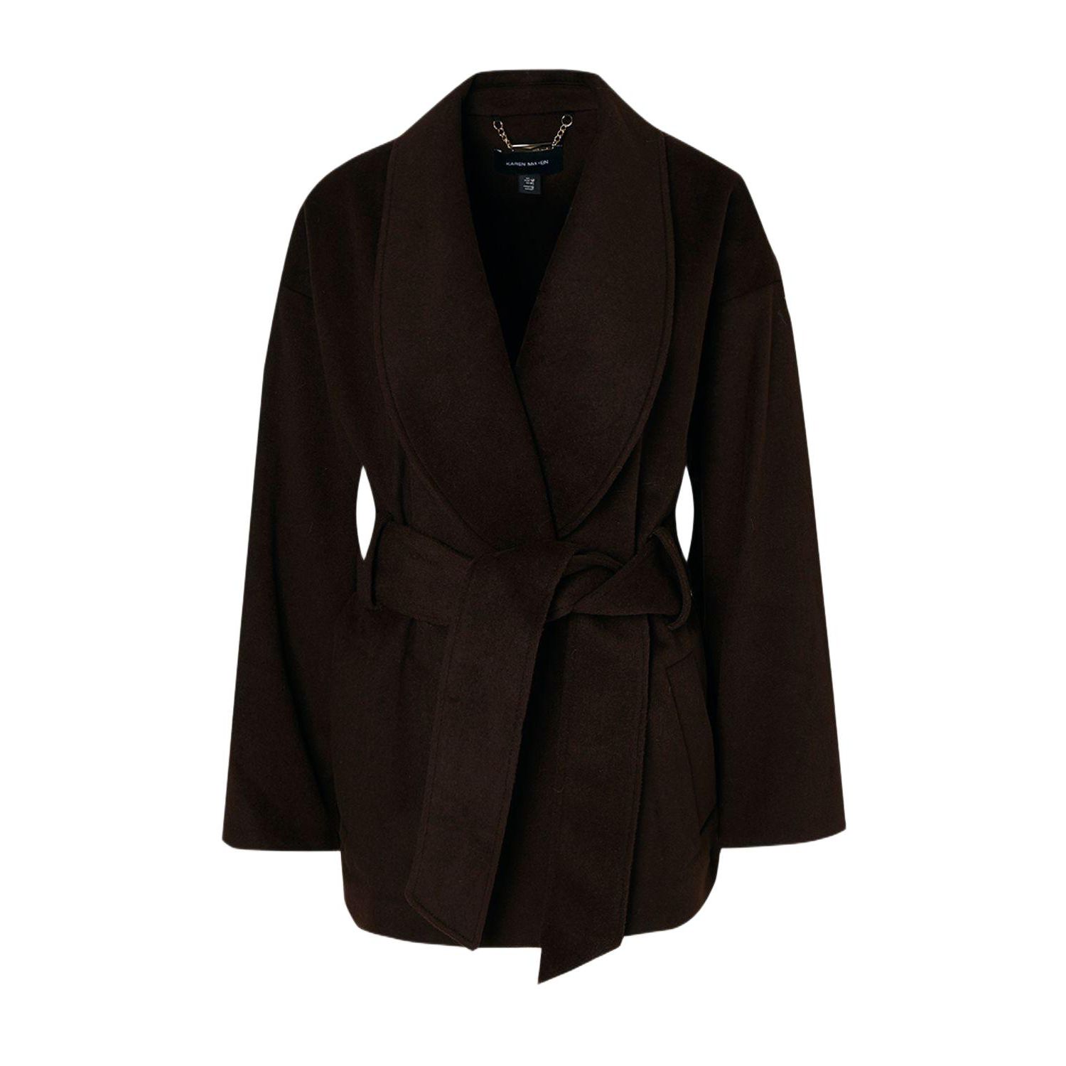 Women's Brushed Wool Wrap Short Coat
