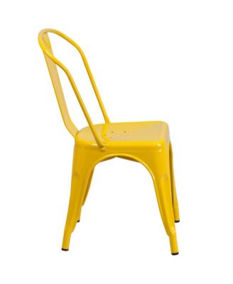 Commercial Grade 4 Pack Metal Indoor-Outdoor Stackable Chair