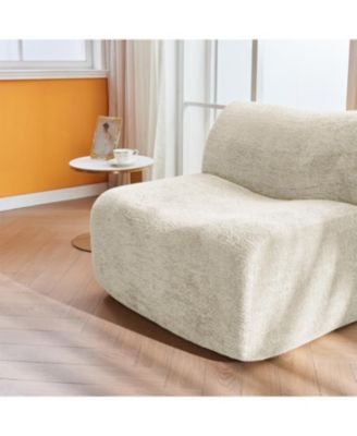Single Foam Compression Sofa Chair with Footrest