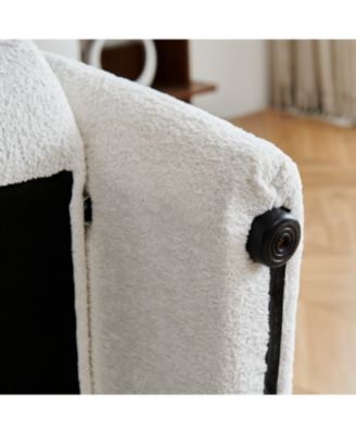 Streamdale Modern Tufted Accent Chair with Velvet Upholstery and Lumbar Pillow