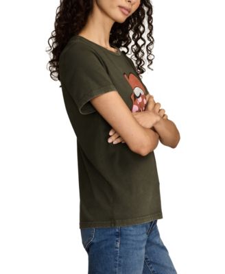 Women's Rolling Stones Heart Lip Crewneck T-Shirt