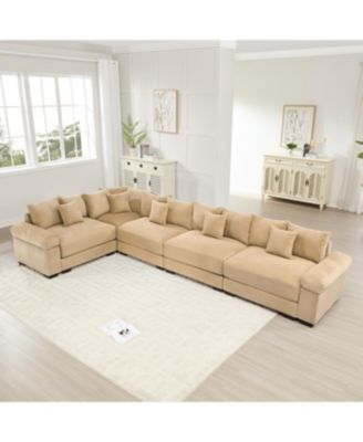 Oversized Cloud Modular Sectional Couch, Convertible, Deep Seat
