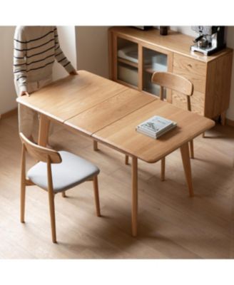 Solid Oak Round Dining Table (Extending, Seats 6-8