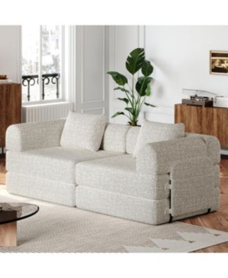 Streamdale 72.4" Convertible Sofa Bed with Storage Pockets and Cushions