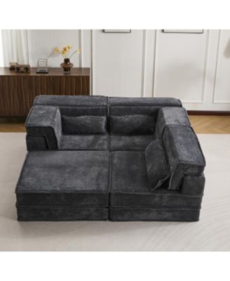 Streamdale Compression Sofa, Convertible Floor Sofa Bed, Modular Sectional Sofa