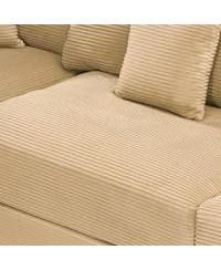 Streamdale Oversized Cloud Modular Sectional Couch with 12 Pillows, Camel