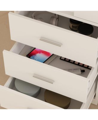 LED Dressing Table with full body mirror | Sliding cover hidden compartment+three drawer large capacity | Versatile in bedroom/dressing room