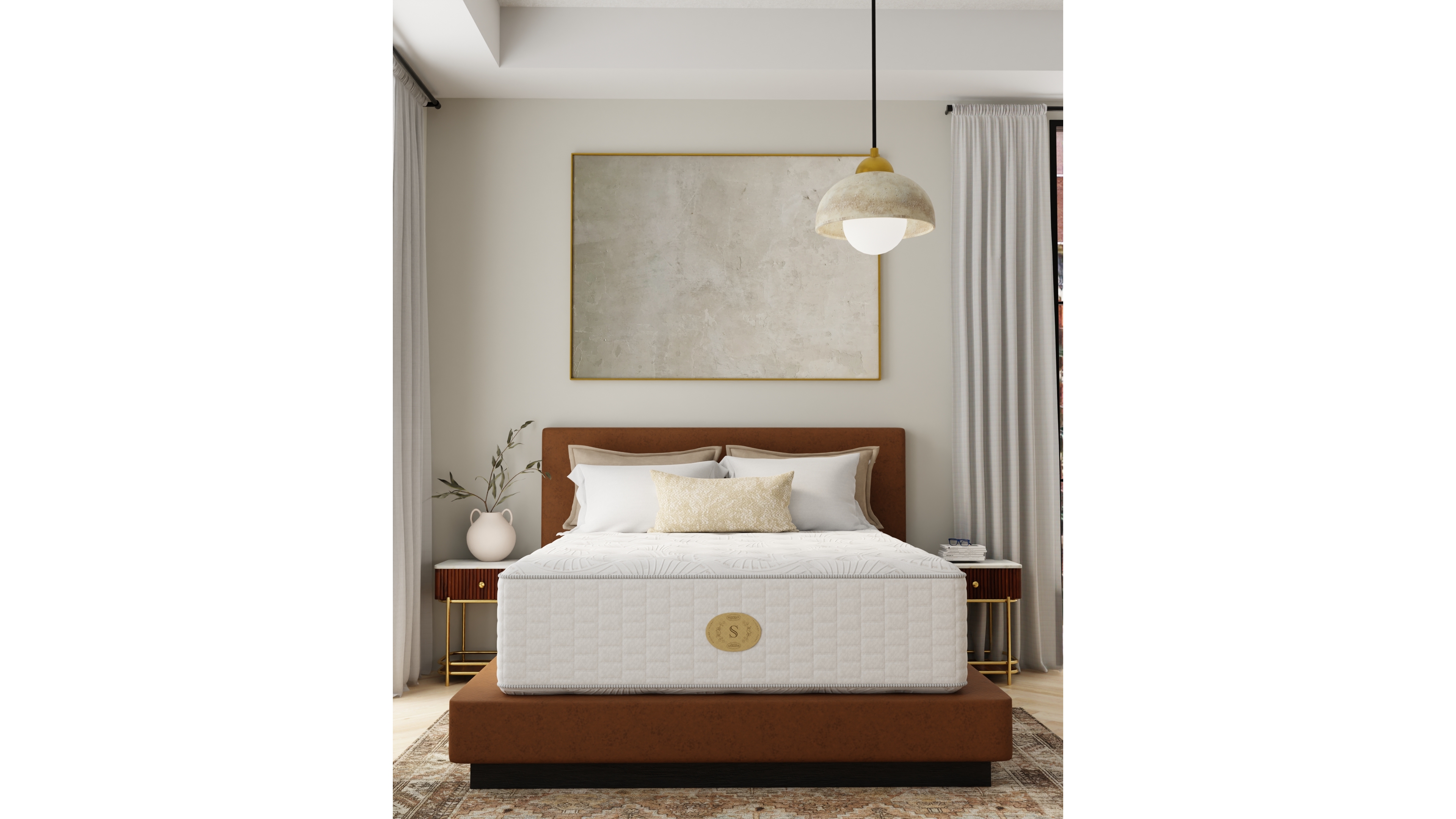 Shifman Flourish 16" Plush Tight Top Mattress, Split Queen