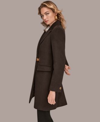 Women's Buttoned Notch Collared Coat