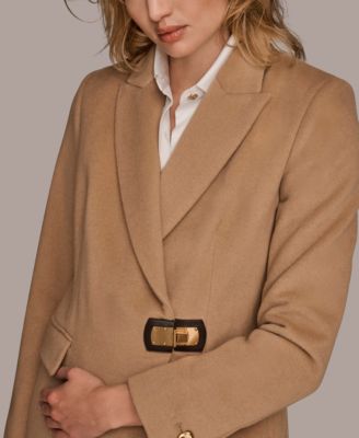Women's Buttoned Notch Collared Coat