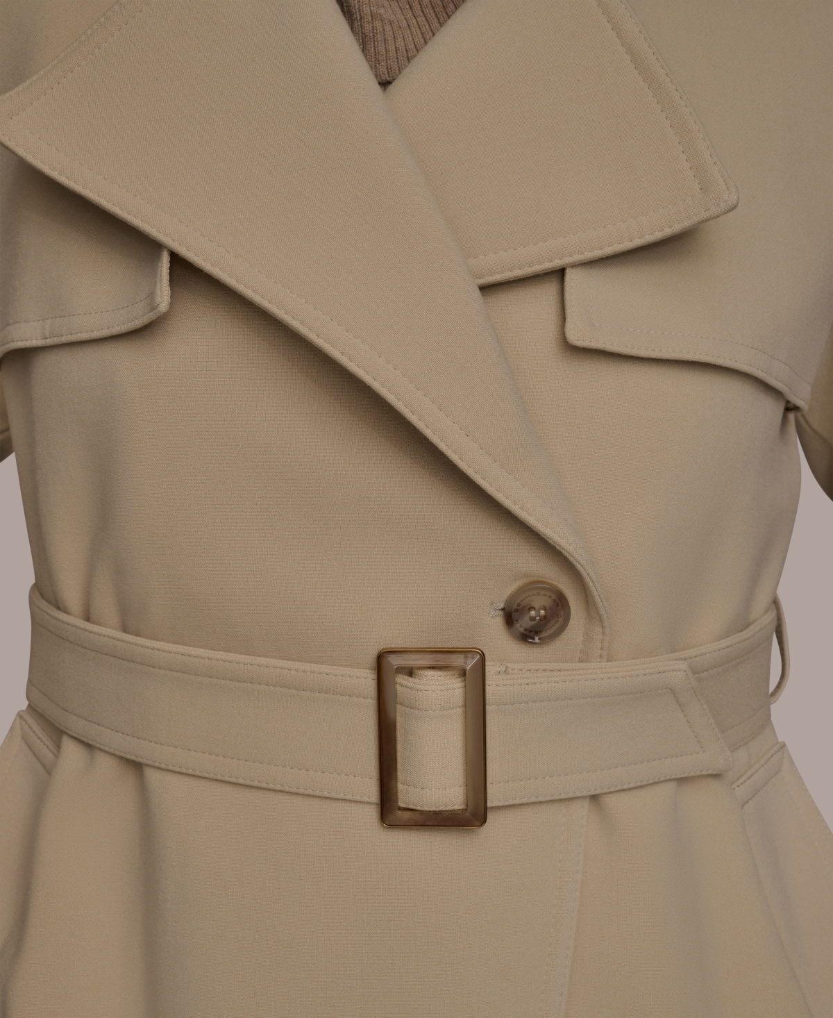 Donna Karan New York Women's Belted Notched-Collar Trench Coat