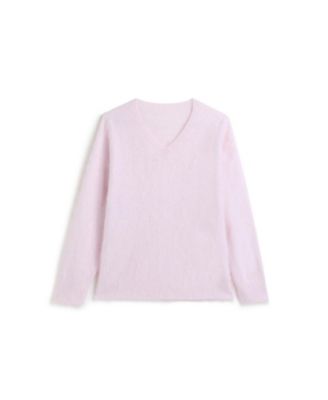 Women's Brushed Silk Cashmere V-Neck Sweater