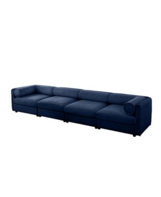 Modular Sectional Sofa with Storage, Cylindrical Backrest