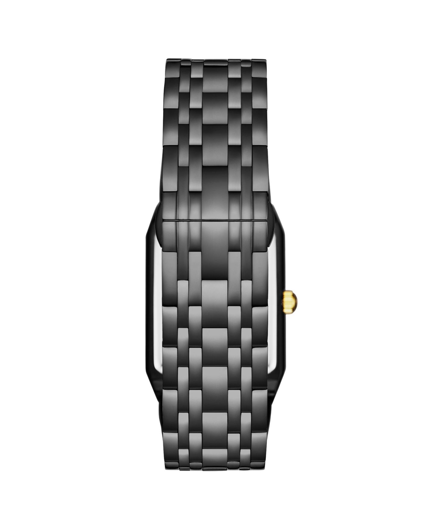 Часы Stuhrling Empire Edge Black IP Rectangular 4084 Watch – Gold Accents Quartz Date Krysterna Crystal, цвет: Чёрный — фото 2