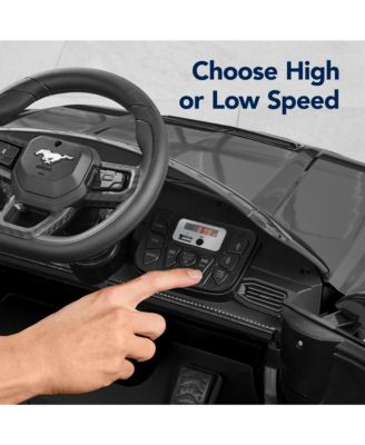 Kids 12V Electric Ride-On Car Officially Licensed Ford Mustang w/ Remote, LED Lights