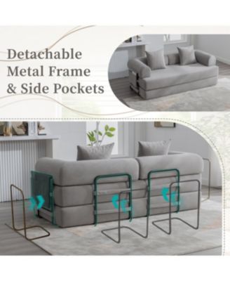 Streamdale Foldable & Compressible Sofa with Metal Frame for Small Spaces