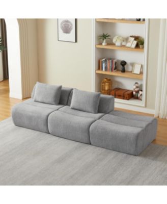 Streamdale Oversized 3 Seater Chenille Sofa, No Assembly, Space-Saving