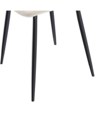 Modern Knit Fabric Dining Chairs with Iron Legs