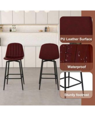  63-inch Modern Kitchen Island Set with 2 Bar Stools - Black Marble Look, LED Lighting & Grill