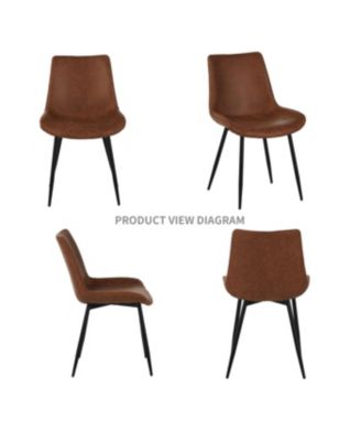 Modern Faux Leather Dining Chairs Set of 4
