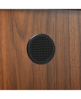 Modern Art Solid Wood Sideboard, 59"W, Wave Relief, Walnut Texture, Iron Legs