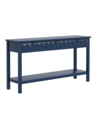 60" Fir Veneer Entryway Table with Honeycomb Fronts & 3 Drawers