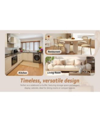  Vintage Wooden Accent Chest with 7 Drawers & 2 Cabinets