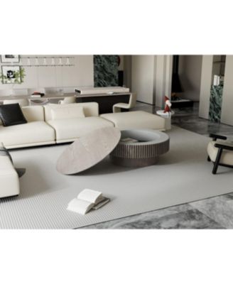 Streamdale Grey Solid Wood Veneered Modern Coffee Table with Storage
