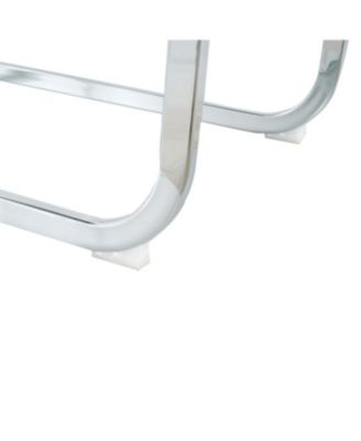 Streamdale Modern glass dining table & 6 gray chairs set